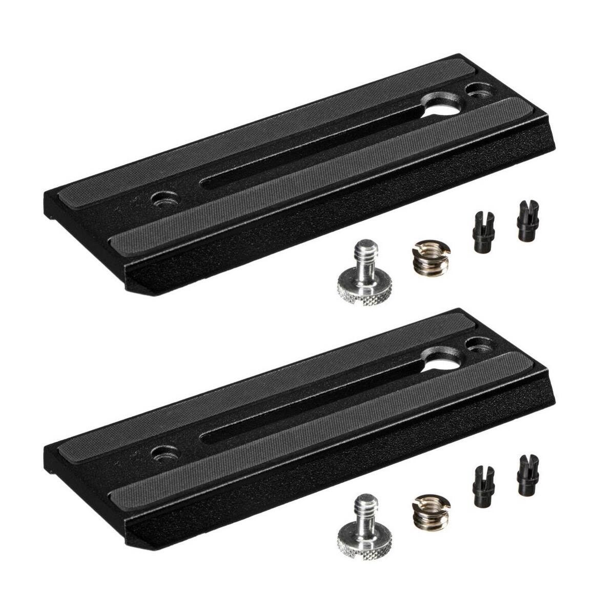 Front. Manfrotto - Manfrotto 2 Pack 504PLONG Long Sliding Video Camera Plate for 504HD Fluid Head.