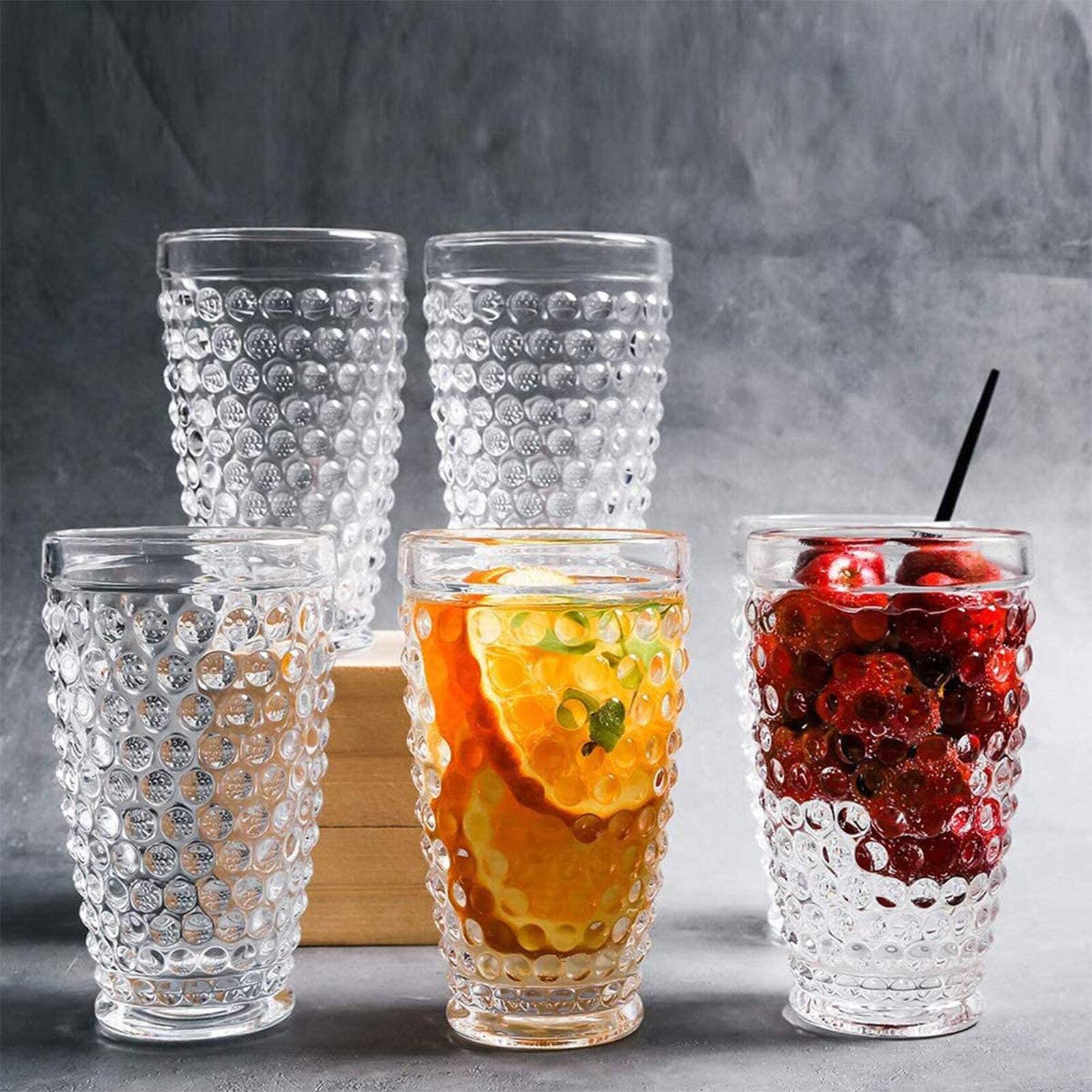 Alt View 1. BreeBe - Hobnail Collection Highball Glass (13.3 oz. set of 6) - Clear.