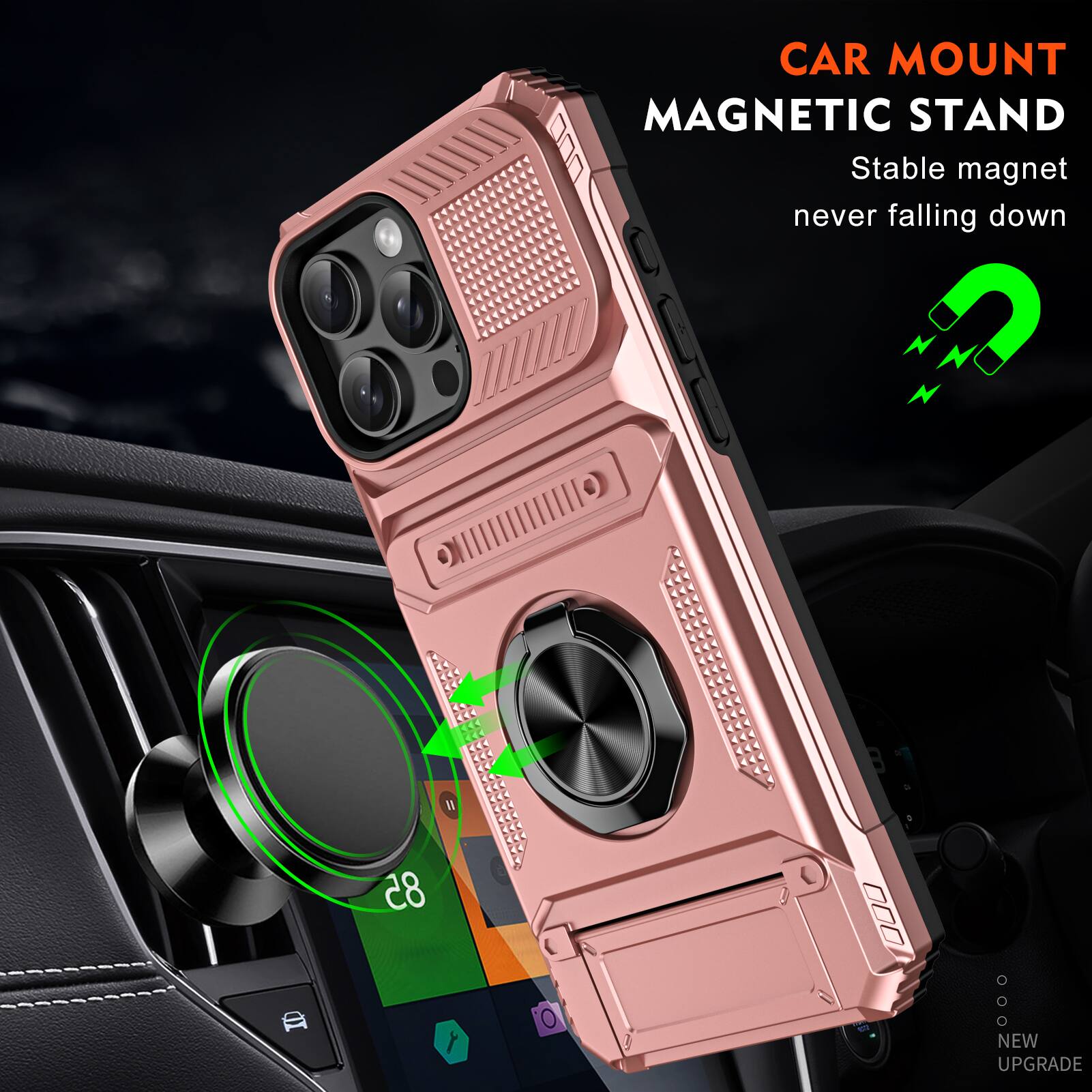 CAR MOUNT MAGNETIC STAND  
Stable magnet never falling down  
NEW UPGRADE