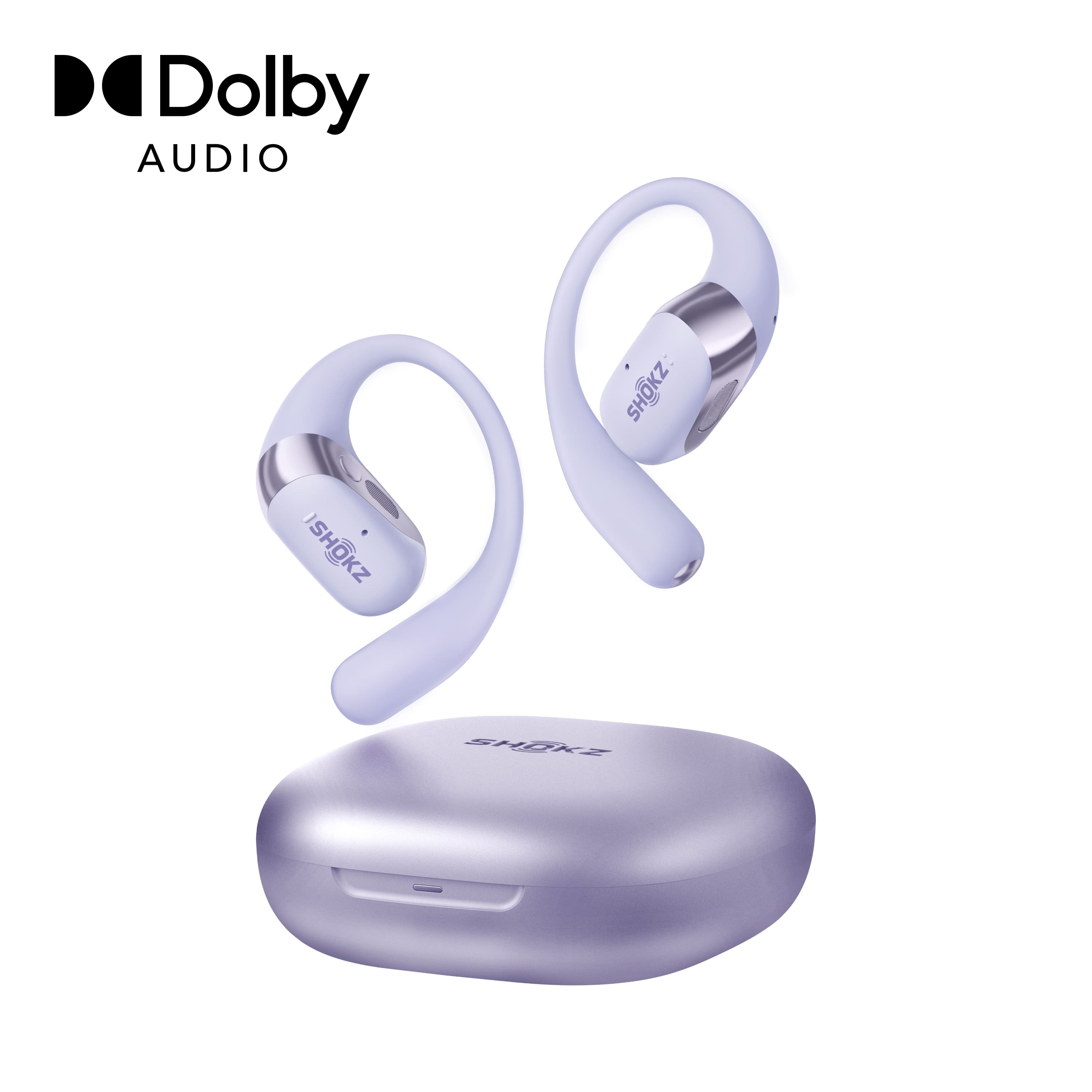 Shokz OpenFit 2+ Open Ear True Wireless Bluetooth Earbuds Purple