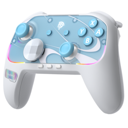 Anysun - Gamepad - One-Button Wake-Up, 6-Axis Gyroscope, NFC, TMR Anti-Drift Joysticks, HD Vibration, Interchangeable D-Pad - White