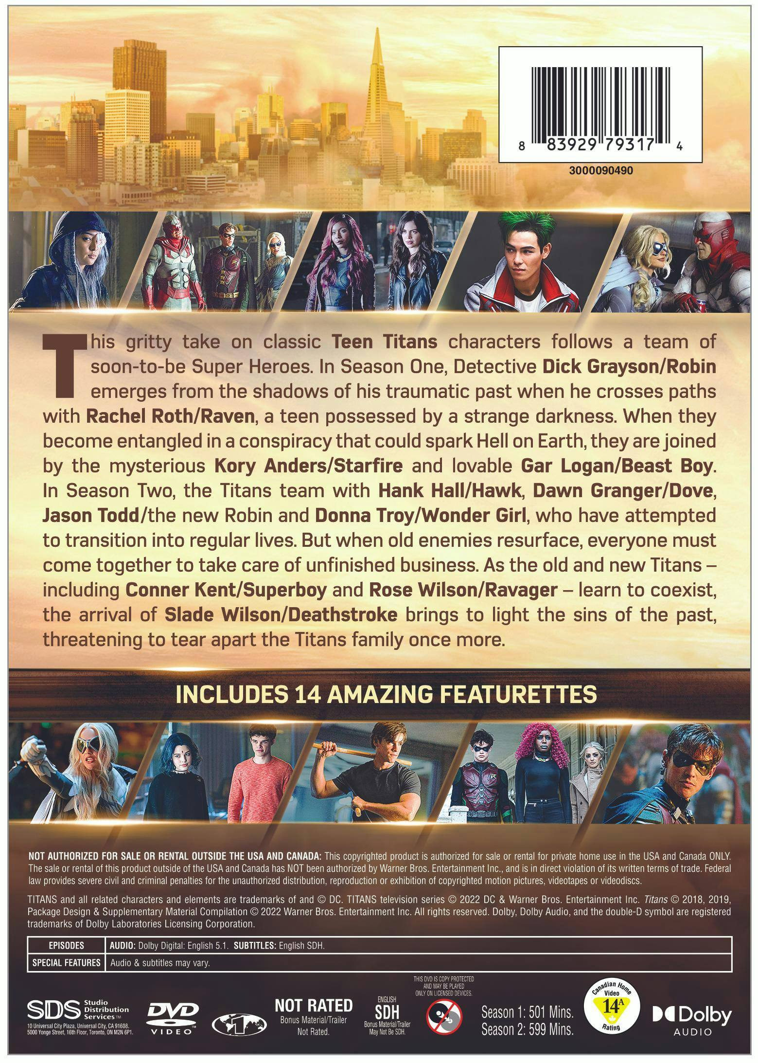 Angle. Titans: The Complete First and Second Seasons (Box Set) [DVD].