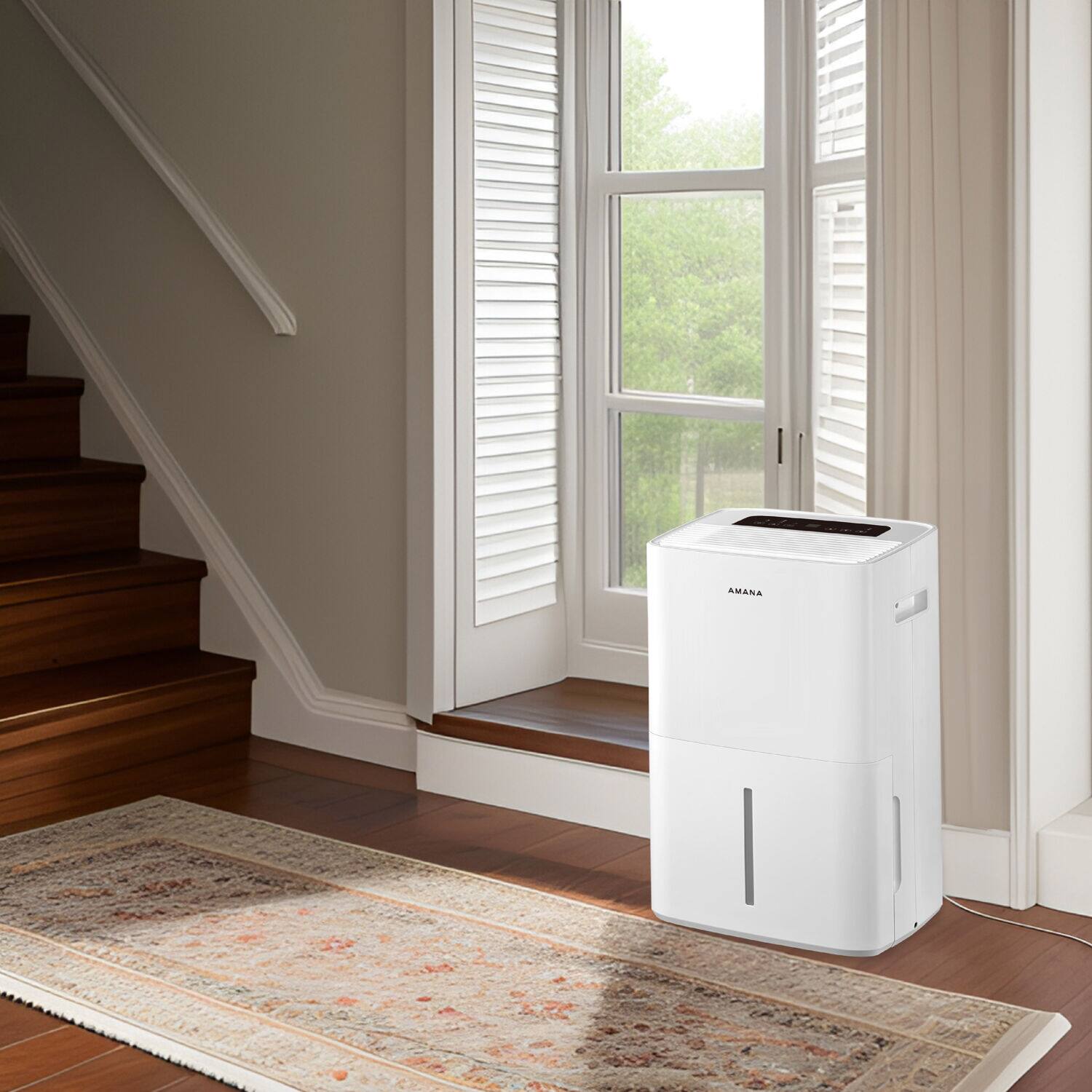 Alt View 9. Amana - 50-Pint Portable Dehumidifier with Pump - White.