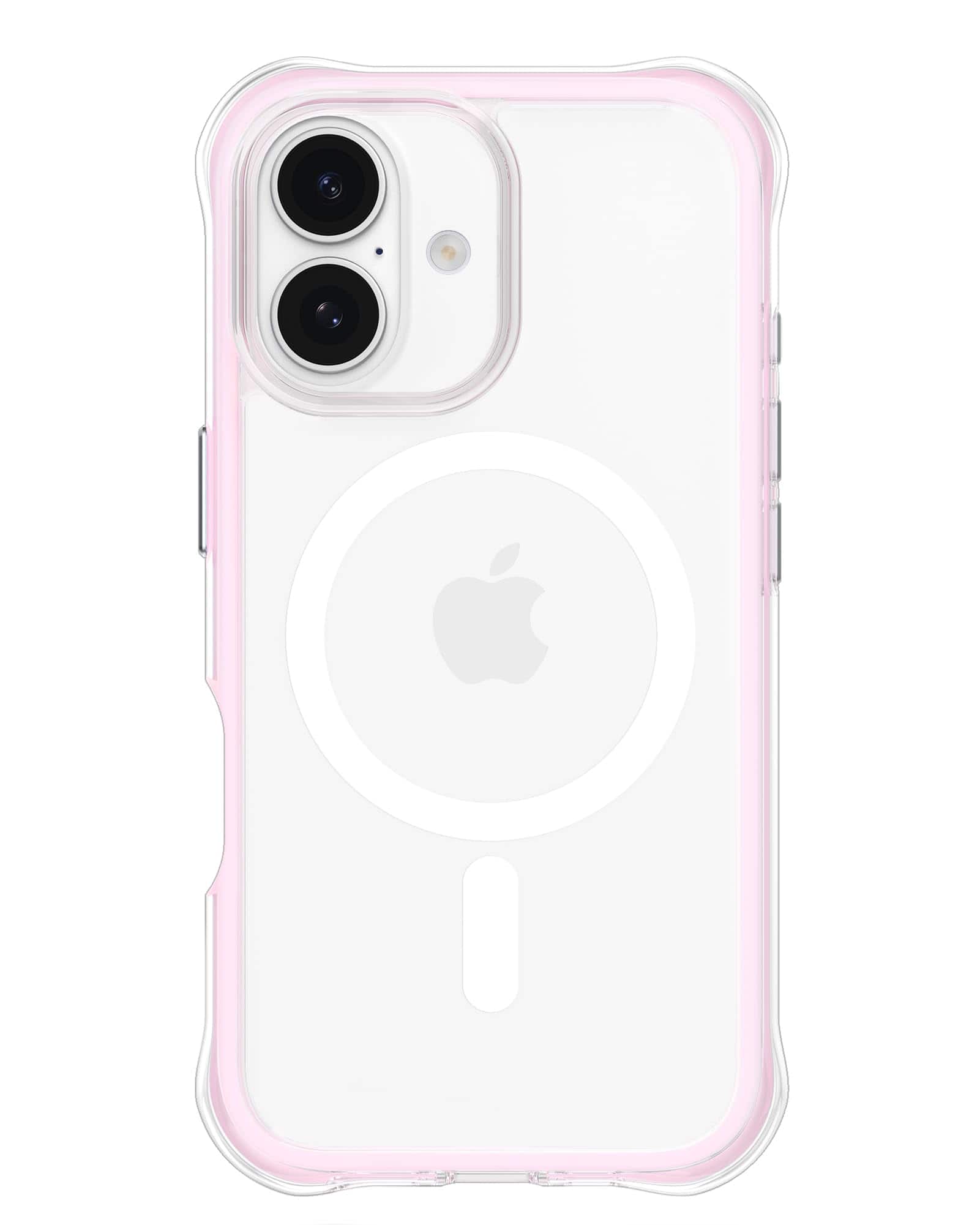 Ornarto - Air Case for iPhone 16 Clear, Compatible with MagSafe, Military-Grade Drop Protection Cover - Pink
