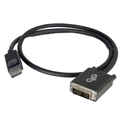 Front. C2G - 54330 10 Feet DisplayPort to DVI-D Adapter Cable - Black - DisplayPort / DVI-D for Notebook, Monitor, Desktop Computer, - Black.