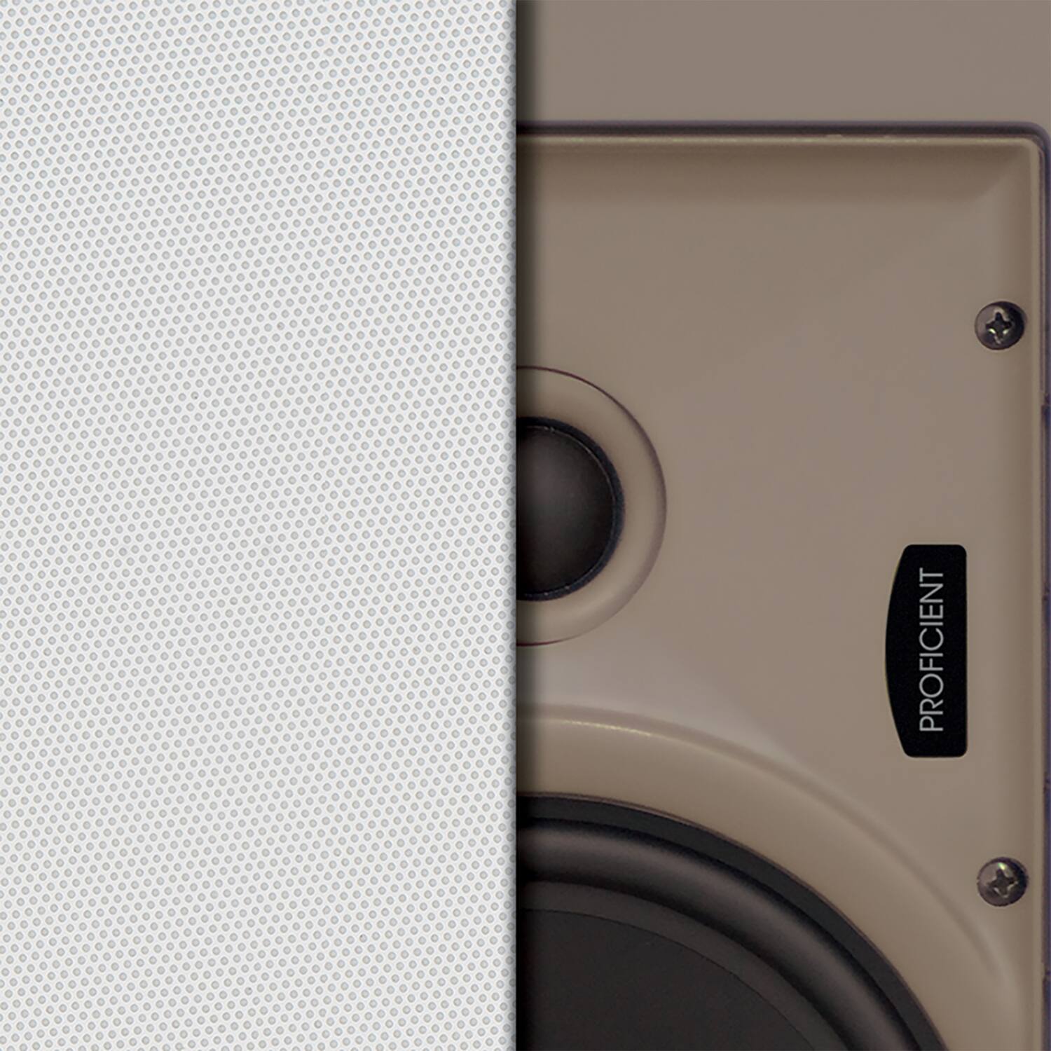 Left. Proficient Audio - Protege W672 100-Watt 6.5" Poly In-Wall Speaker Set - White.