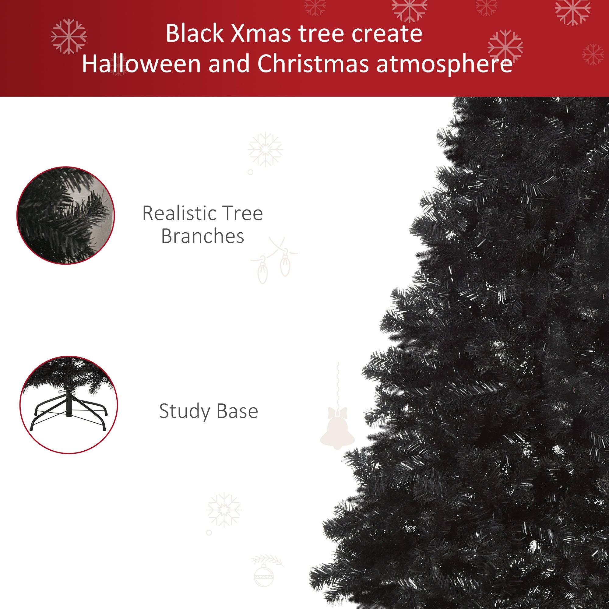 Black Xmas tree create Halloween and Christmas atmosphere

- Realistic Tree Branches
- Study Base