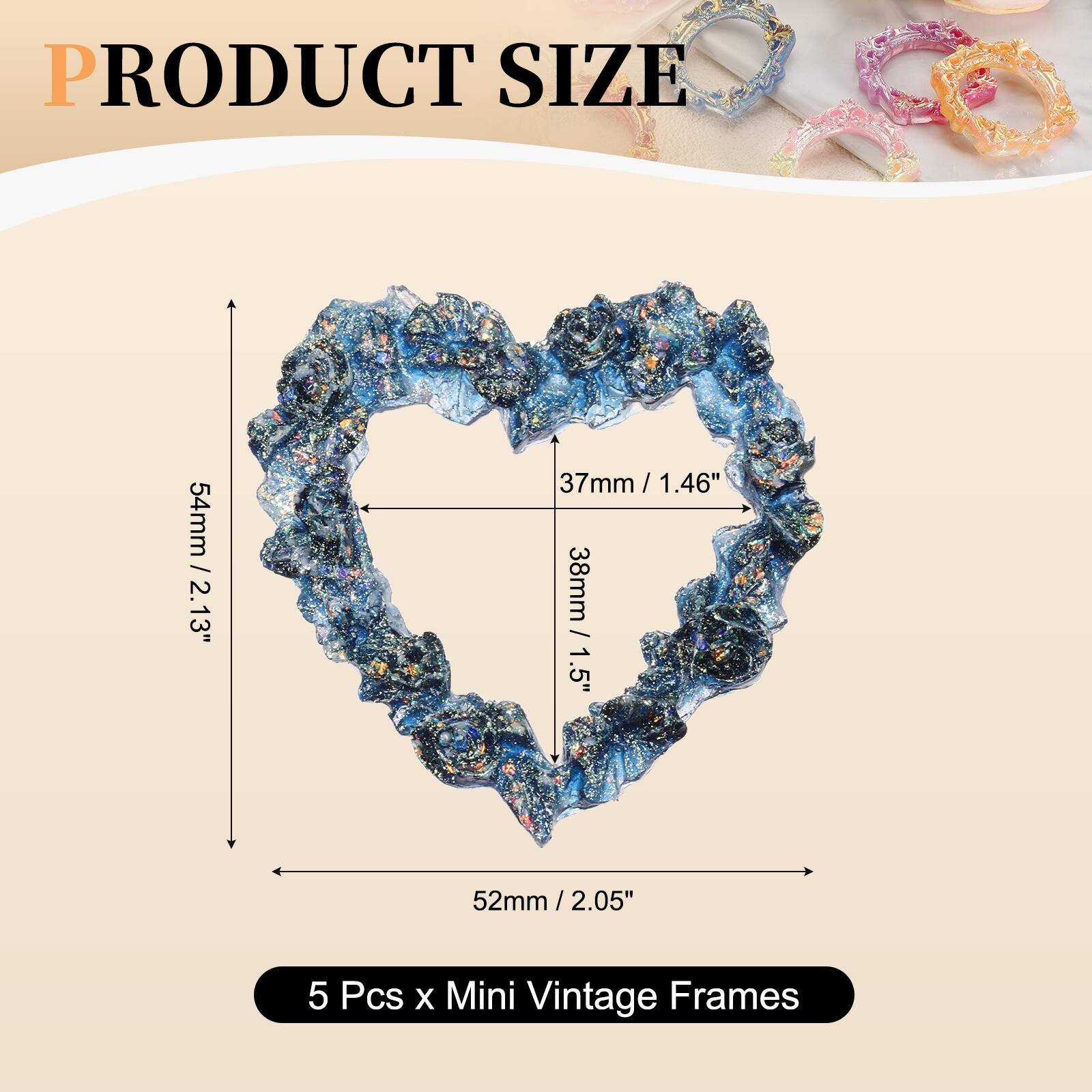 PRODUCT SIZE

4260

54mm / 2.13"

37mm / 1.46"

38mm / 1.5"

52mm / 2.05"

5 Pcs x Mini Vintage Frames