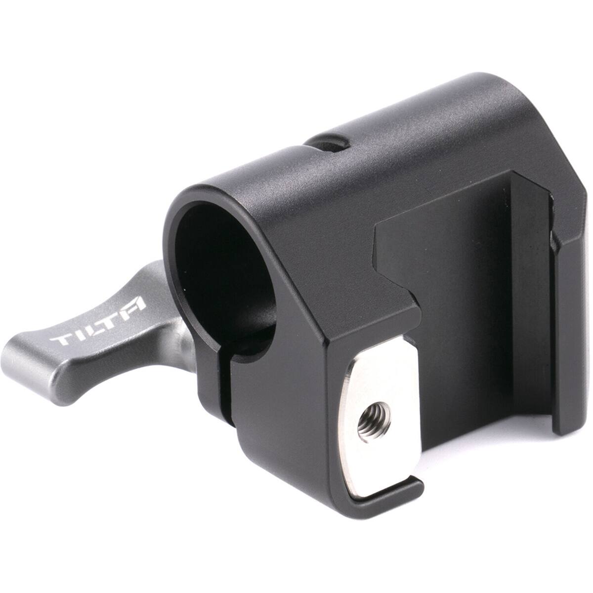Alt View 2. Tilta - Tilta 15mm Rod Holder to NATO Rail Adapter, Black.