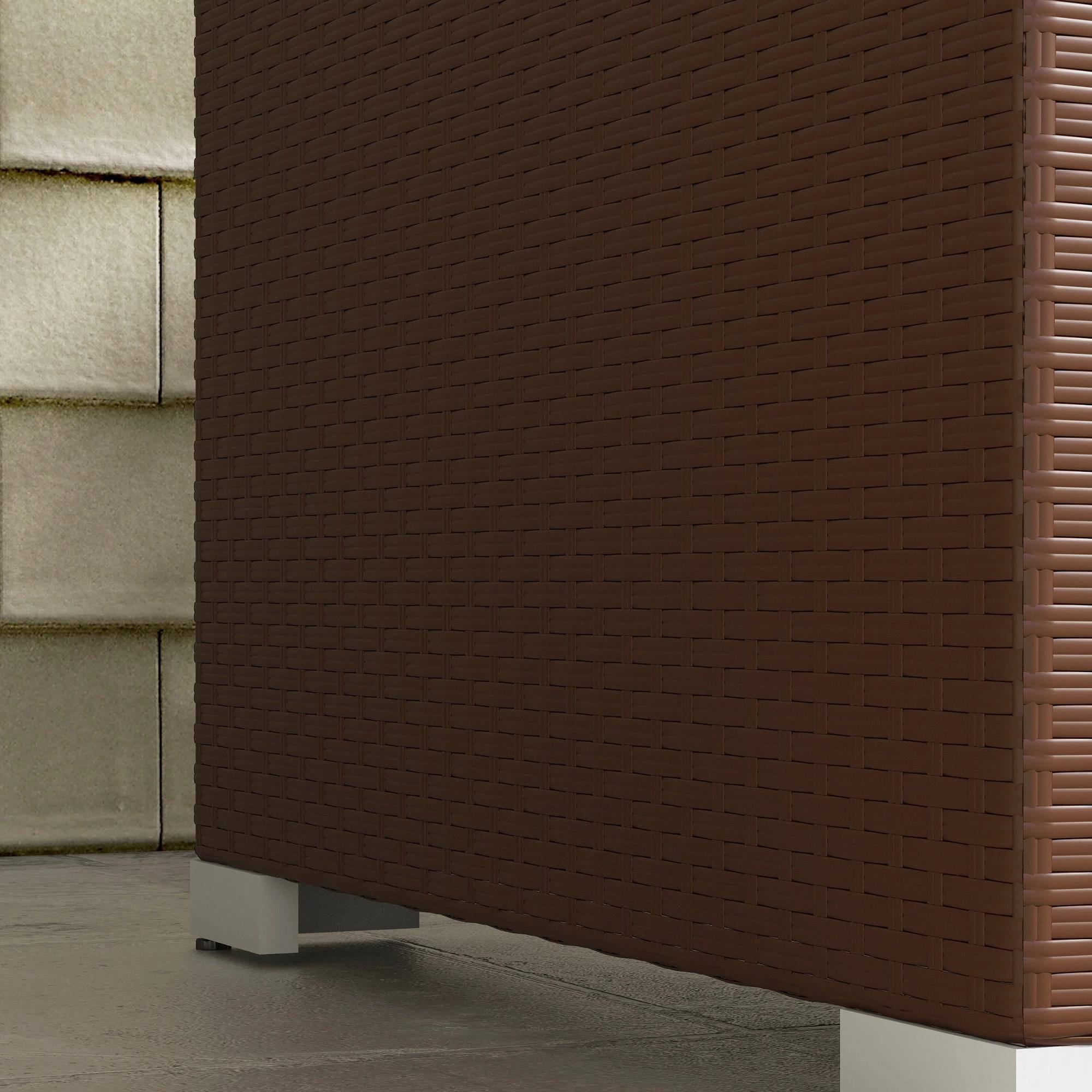 Alt View 5. Spaco - Spaco PE Rattan Outdoor Loveseat with Cushions and 2 Throw Pillows - Blue.