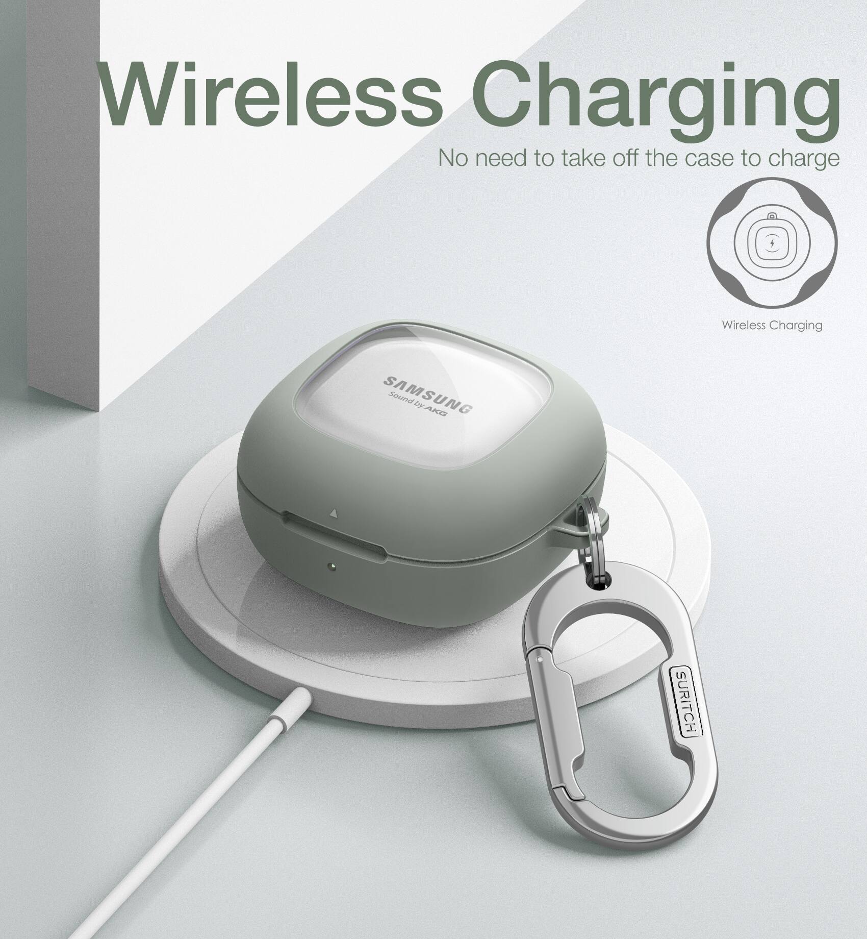 Wireless Charging  
No need to take off the case to charge  

Wireless Charging  
SAMSUNG  
Sound by AKG  

SURITCH