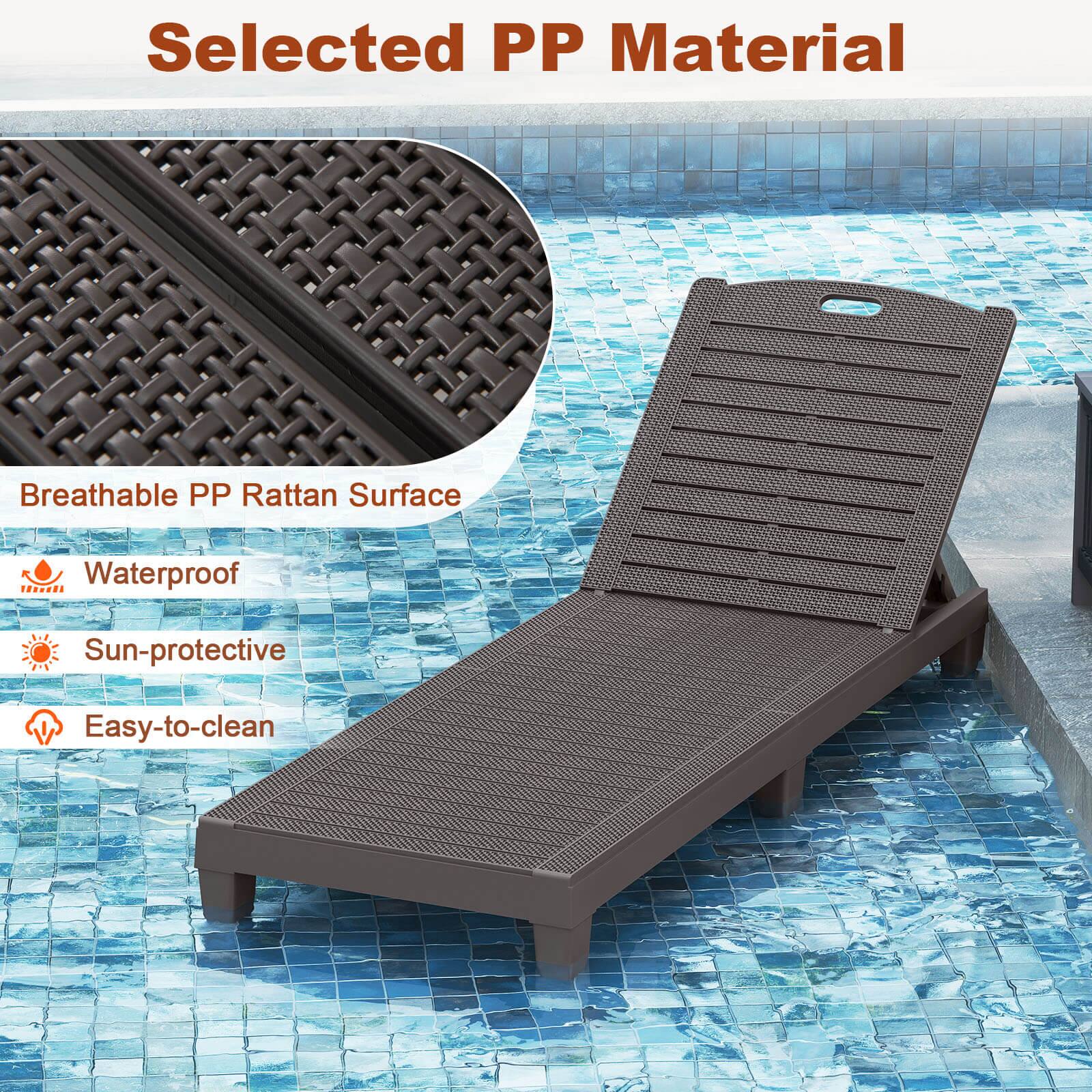 Selected PP Material

Breathable PP Rattan Surface

- Waterproof
- Sun-protective
- Easy-to-clean