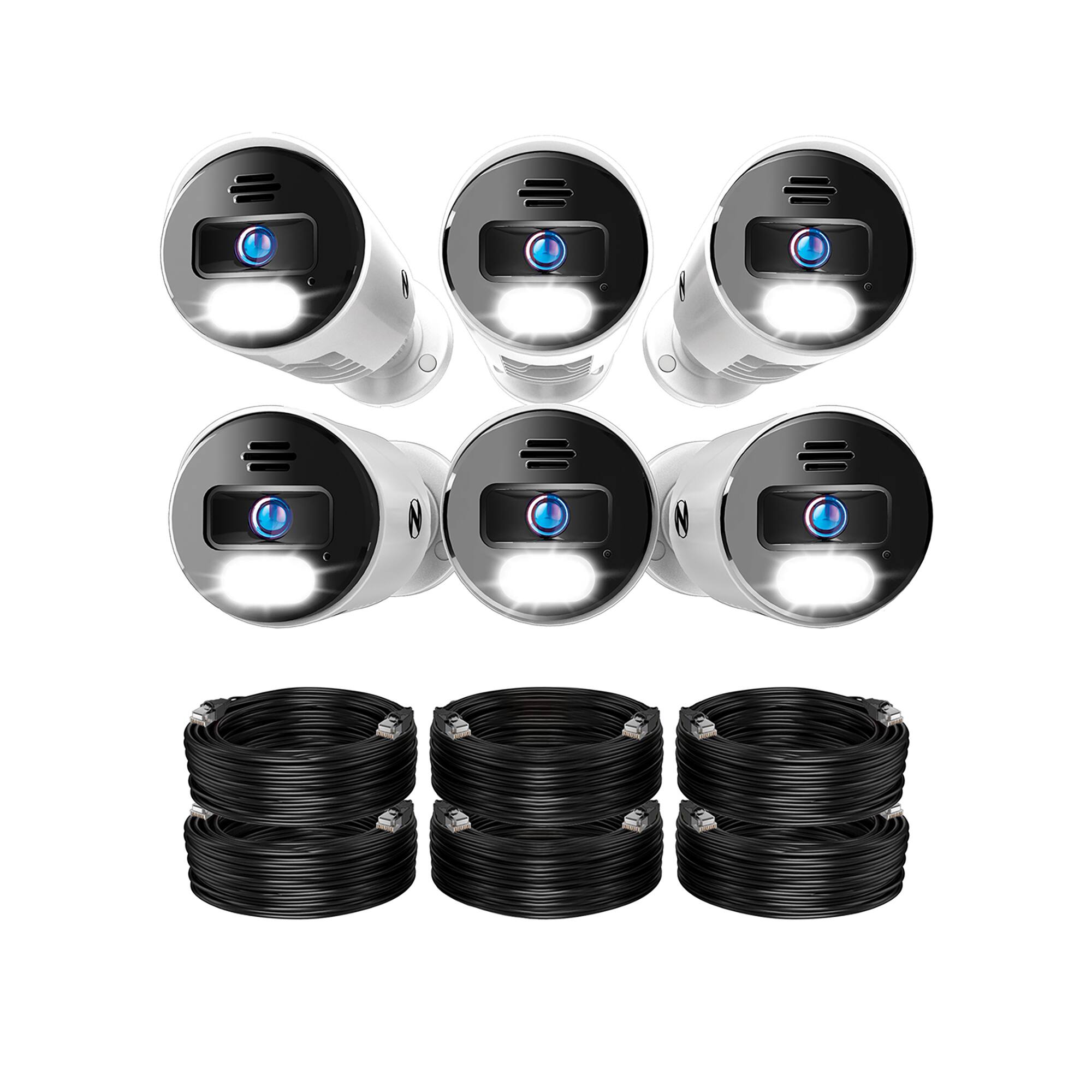 Alt View 11. Night Owl - 12 Channel, 6 - Camera Indoor / Outoor Wired 4K 2TB NVR Security System with 2- Way Audio - Black/White.