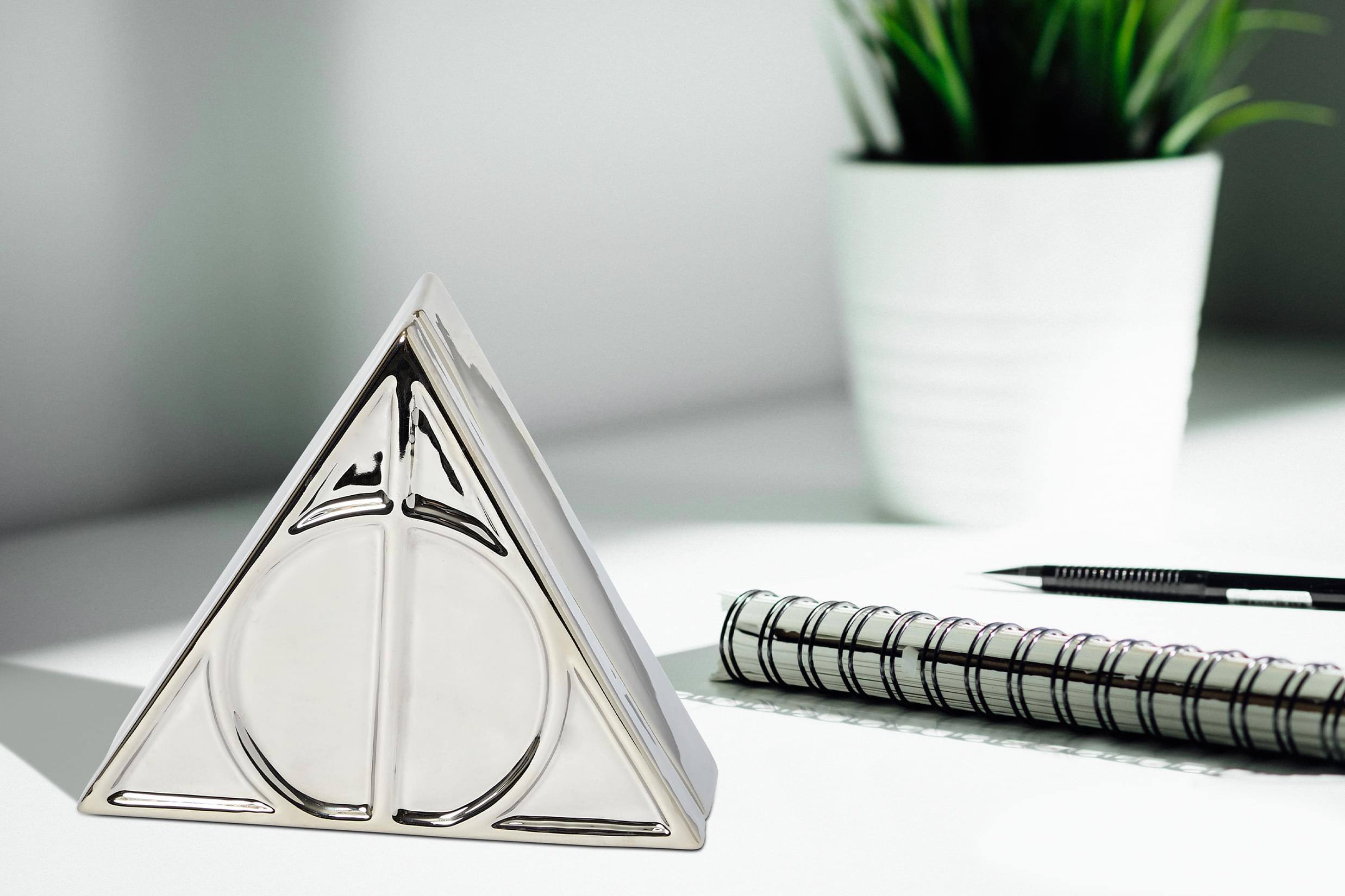 Alt View 4. Seven20 - Harry Potter Deathly Hallows Symbol Silver Storage Box | 7.5 x 6.5 Inches - Silver.