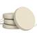 Front. Outsunny - Chair Cushions Set of 4 Round Seat Cushions for Dining Bistro Chairs Machine Washable, 15" x 15" x 3" - Cream.