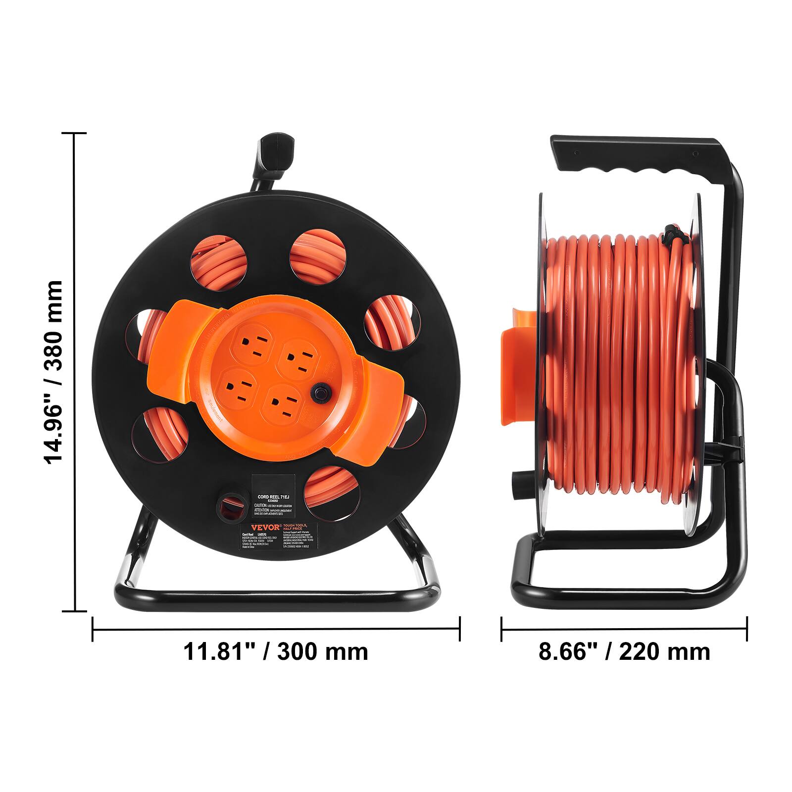 mm 380 I 14.96" | 1 -de - ... : Cia : S - YEVOR - i I - 11.81" / 300 I 300 mm 8.66" / 220 I 220 mm