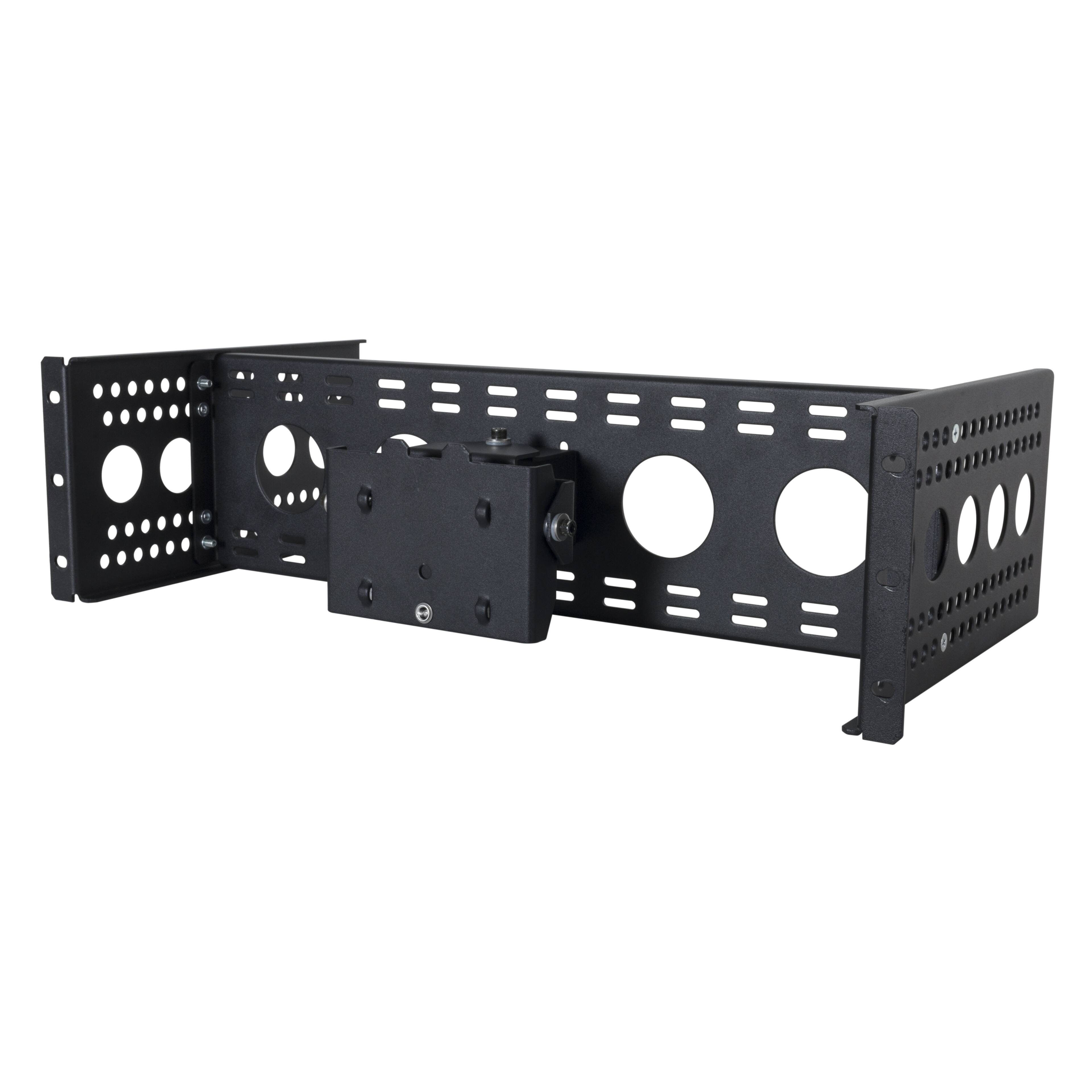 Alt View 1. RackSolutions - RackSolutions 3U Adjustable Monitor Rackmount with Pan & Tilt (No Monitor) - Black.