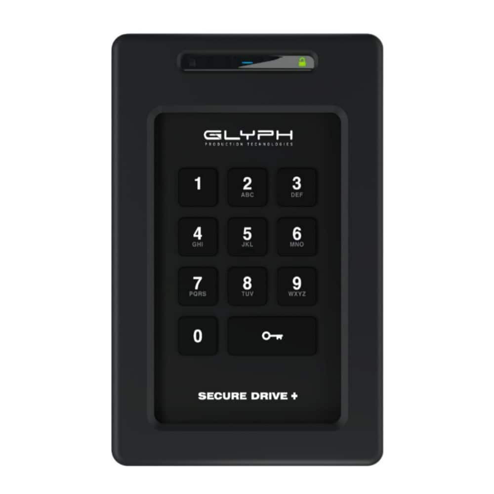 Glyph - SecureDrive Plus Encrypted Bus Powered 4TB Solid State Drive with Keypad
