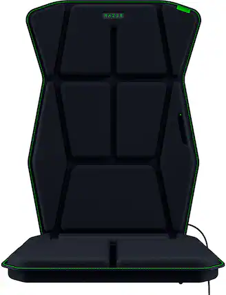Front. Razer - Freyja Sensa HD Haptic Gaming Chair Cushion with Nylon - Black.