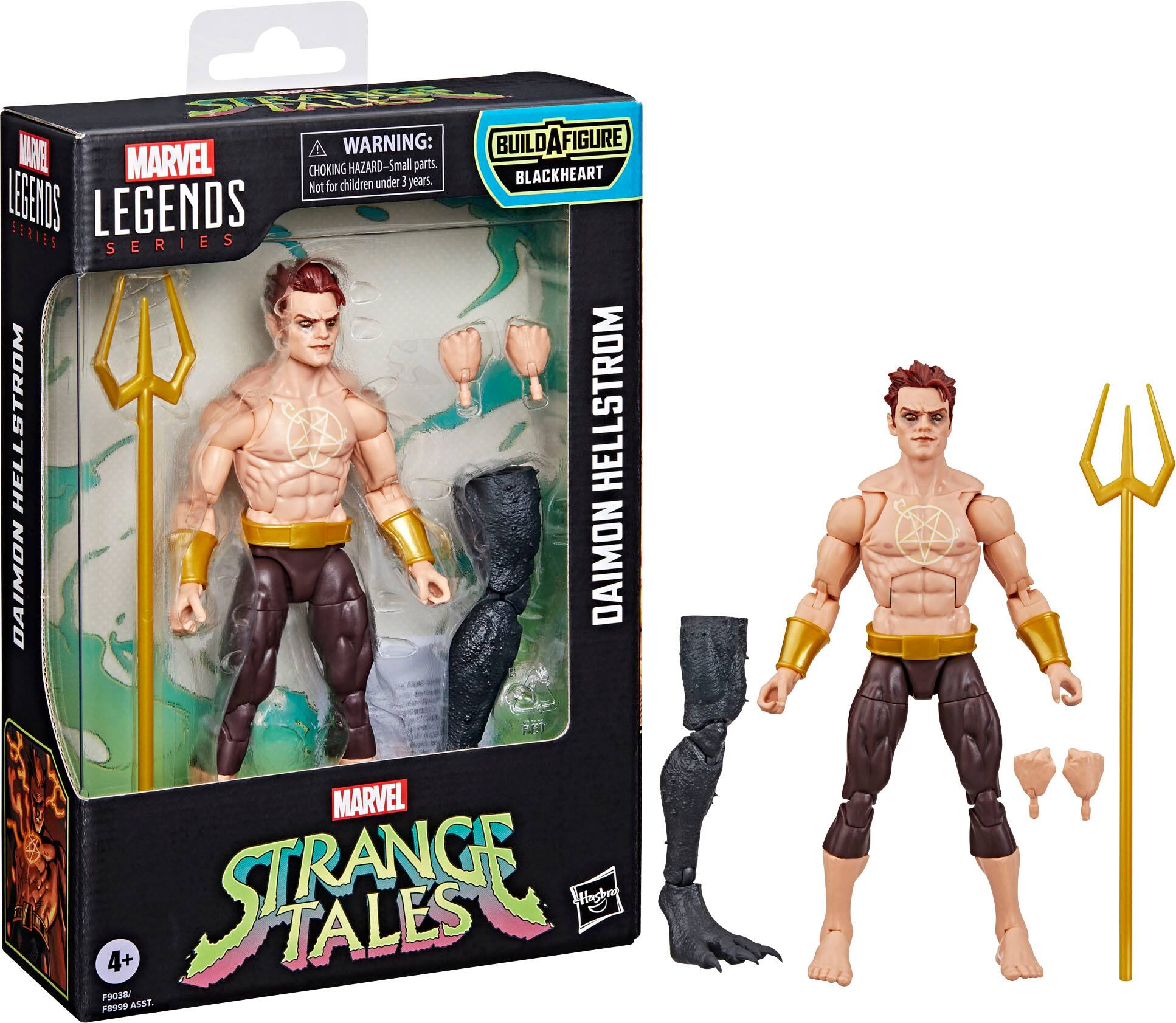 P WARNING: BUILD-A-FIGURE BUILD-A-FIGURE BLACKHEART BIAN MARVEL CHOKING HAZARD-Small parts. Not for children under 3 years. LEGENDS SERIES STROM HELLSTROM 7 HELL DAIMON DAIMON  MARVEL 4+ STRANGE TALES HASHA F98/ F9 ASST.