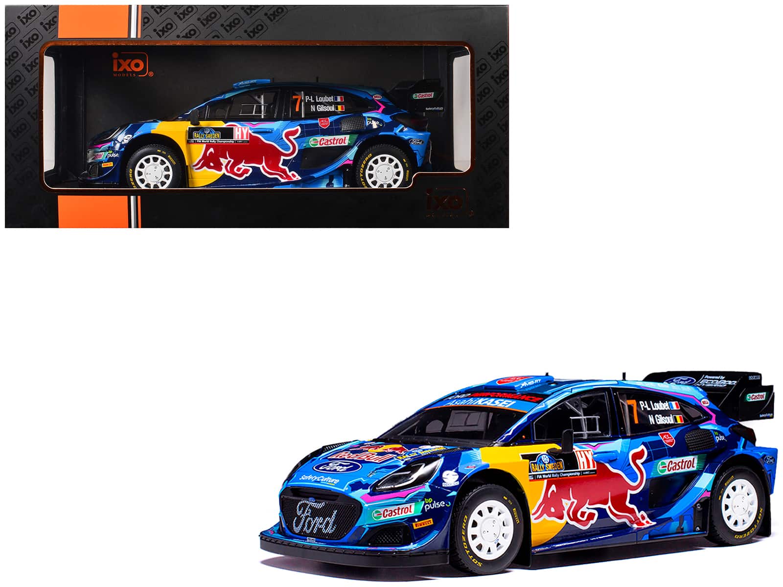 "Ford Puma Rally1 #7 Pierre-Louis Loubet - Nicolas Gilsoul ""Rally Sweden"" (2023) 1/18 Diecast Model Car by IXO Models" price history on PriceWatchPro