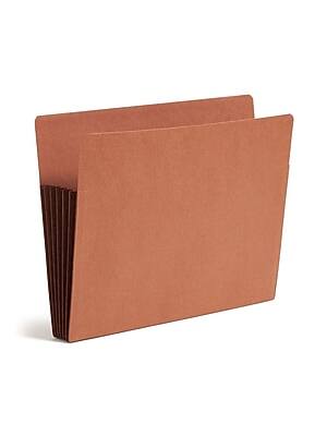 Alt View 2. Smead -  Recycled Reinforced File Pocket, 5" Expansion, Letter Size, Dark Brown/Redrope, 10/Box  - Dark Brown/Redrope.