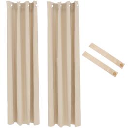 Sunnydaze - Room Darkening Curtain Panel - 52 in x 84 in - Set of 2 - Beige