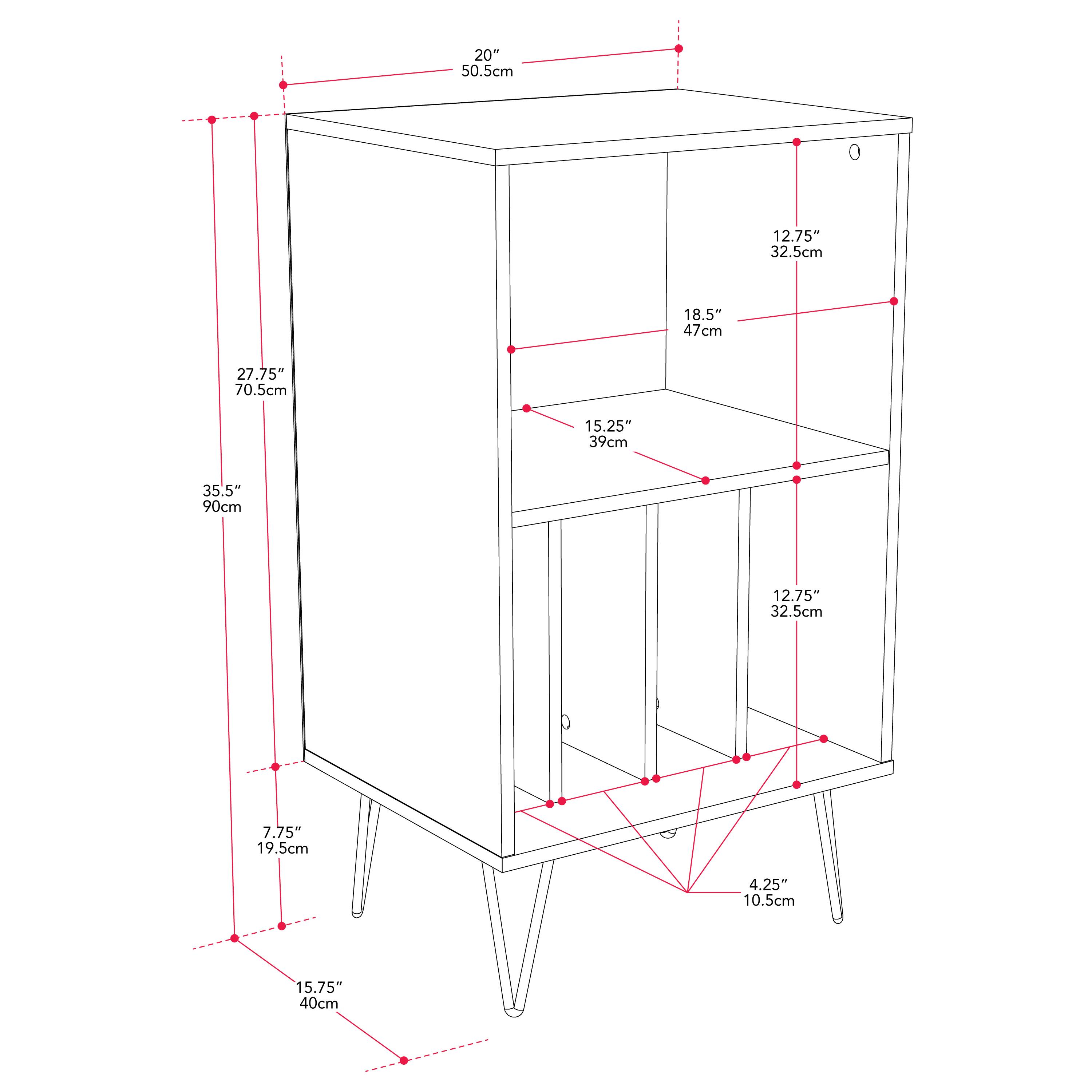 - 20" 50.5cm
- 12.75" 32.5cm
- 18.5" 47cm
- 27.75" 70.5cm
- 15.25" 39cm
- 35.5" 90cm
- 12.75" 32.5cm
- 7.75" 19.5cm
- 4.25" 10.5cm
- 15.75" 40cm