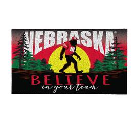 Evergreen Enterprises - Nebraska Huskers 28" x 16" Bigfoot Believe in Your Team Turf Door Mat - Multicolor