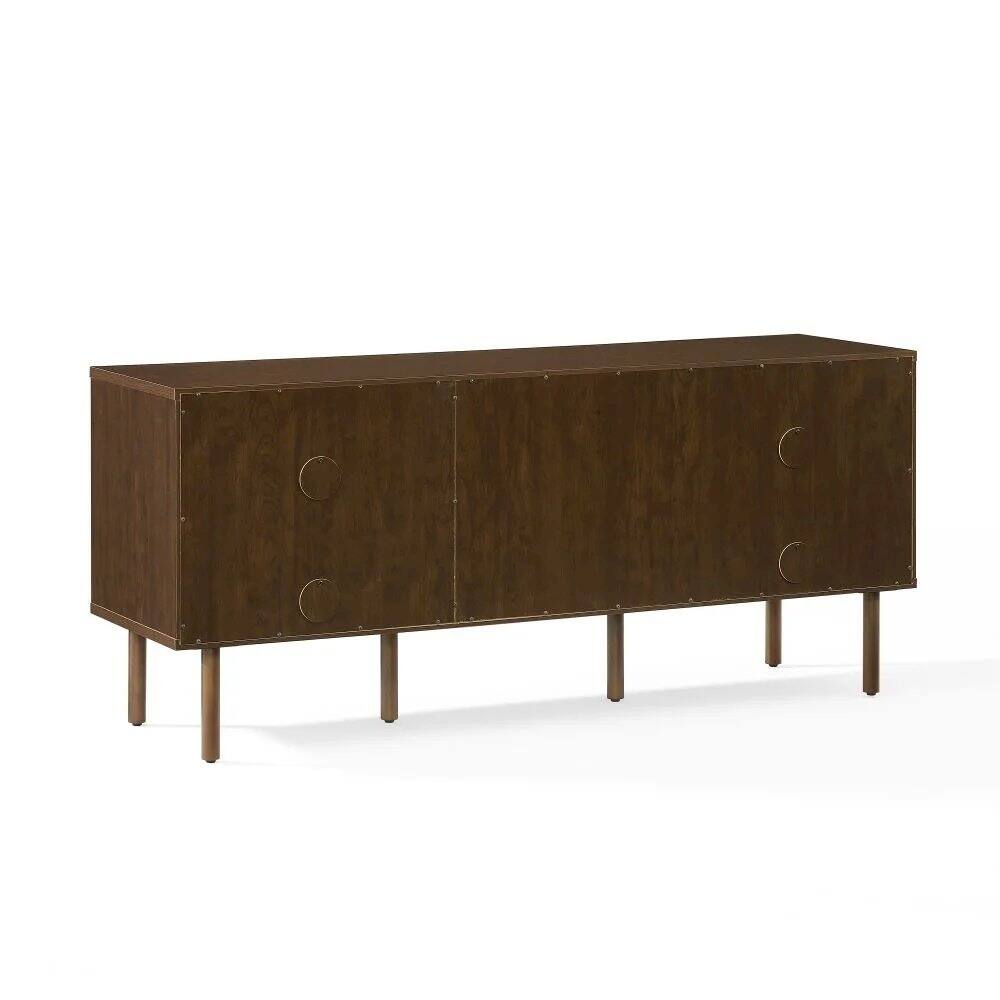 Angle. Crosley Furniture - Brody Record Storage Sideboard - Brown.