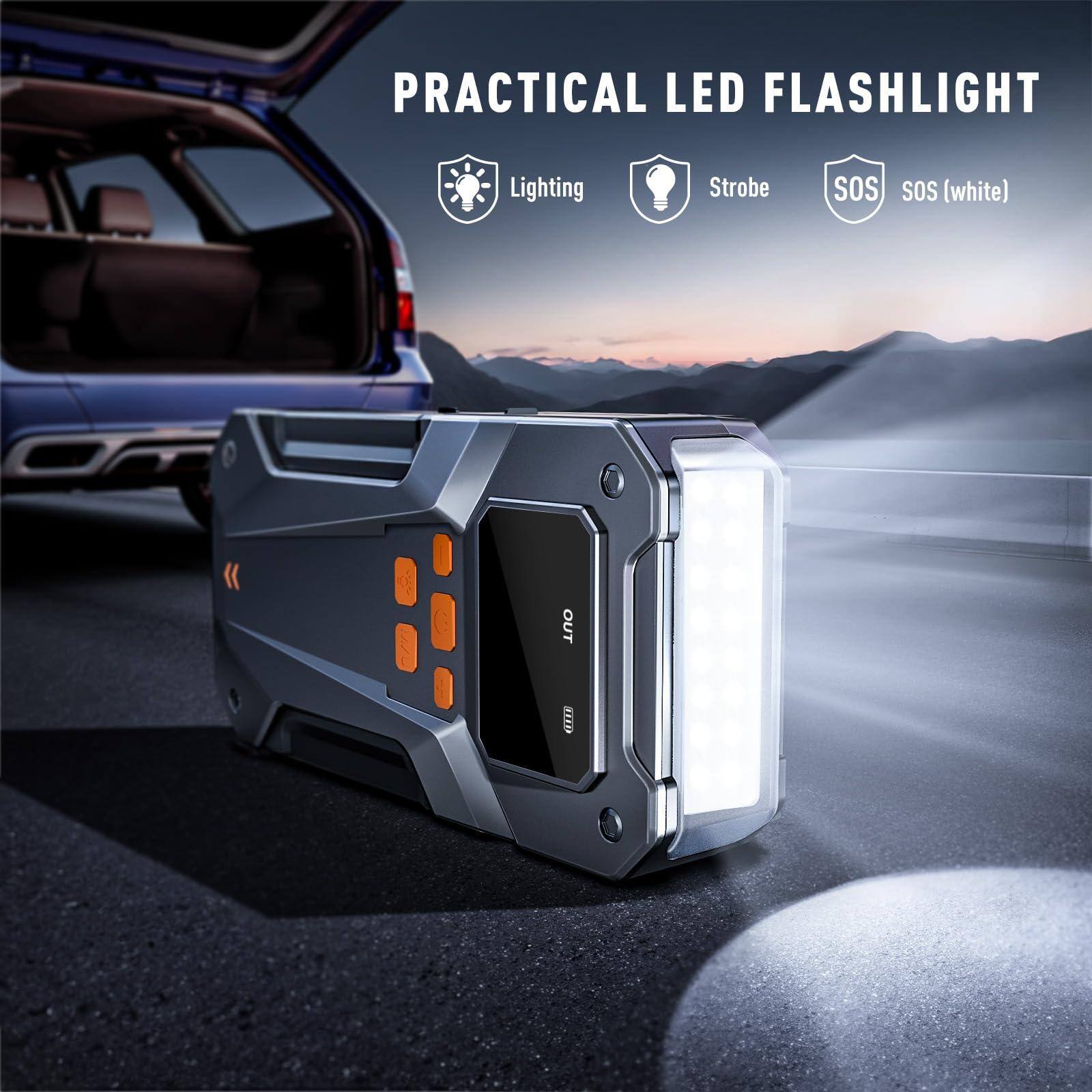 PRACTICAL LED FLASHLIGHT

- Lighting
- Strobe
- SOS
- SOS (white)

OUT