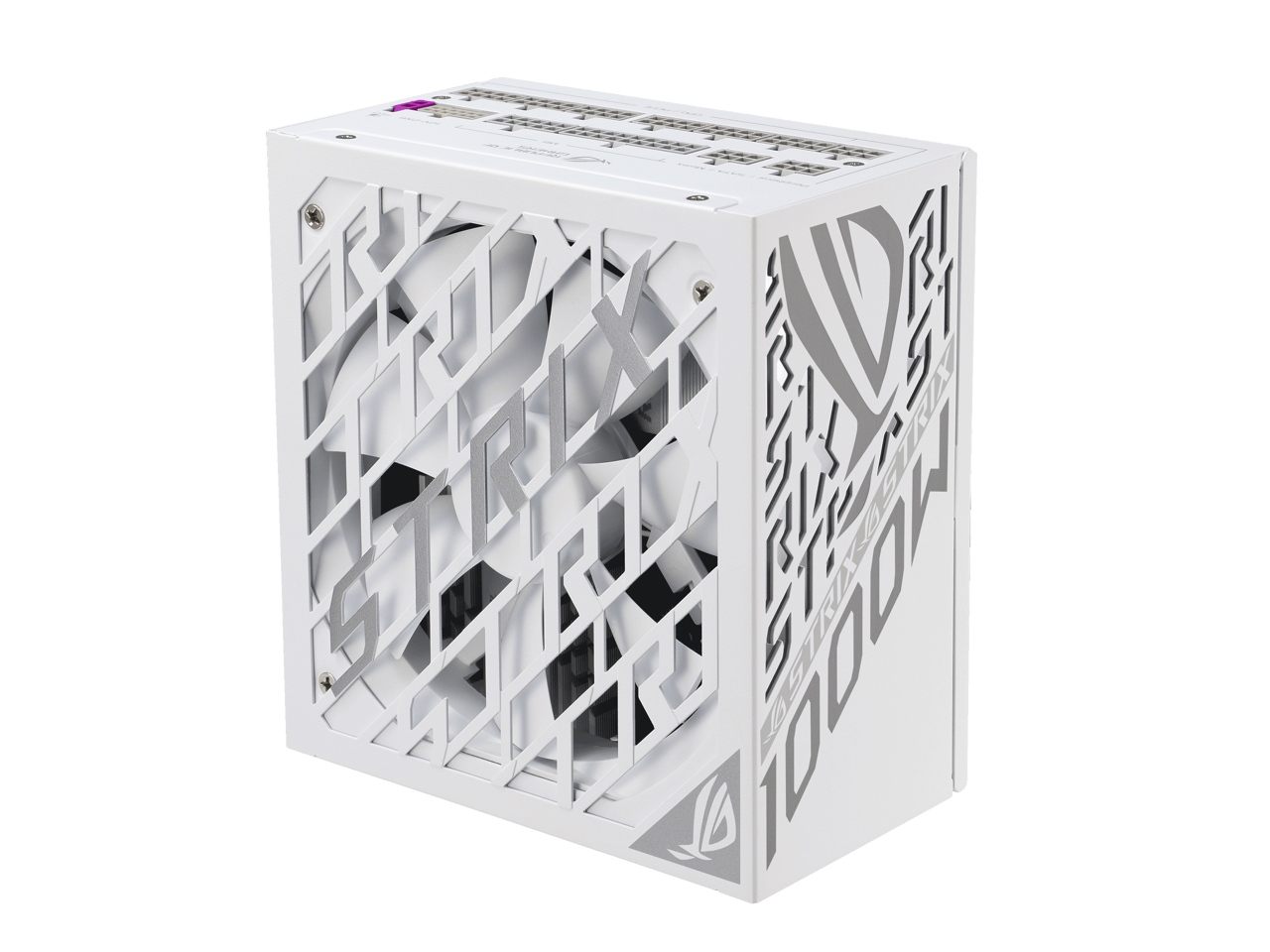 Alt View 4. ASUS - ASUS ROG Strix 1000W Platinum White (80 PLUS/Cybenetics, ATX 3.1, PCIe 5.1, GaN, 10yr Warranty).