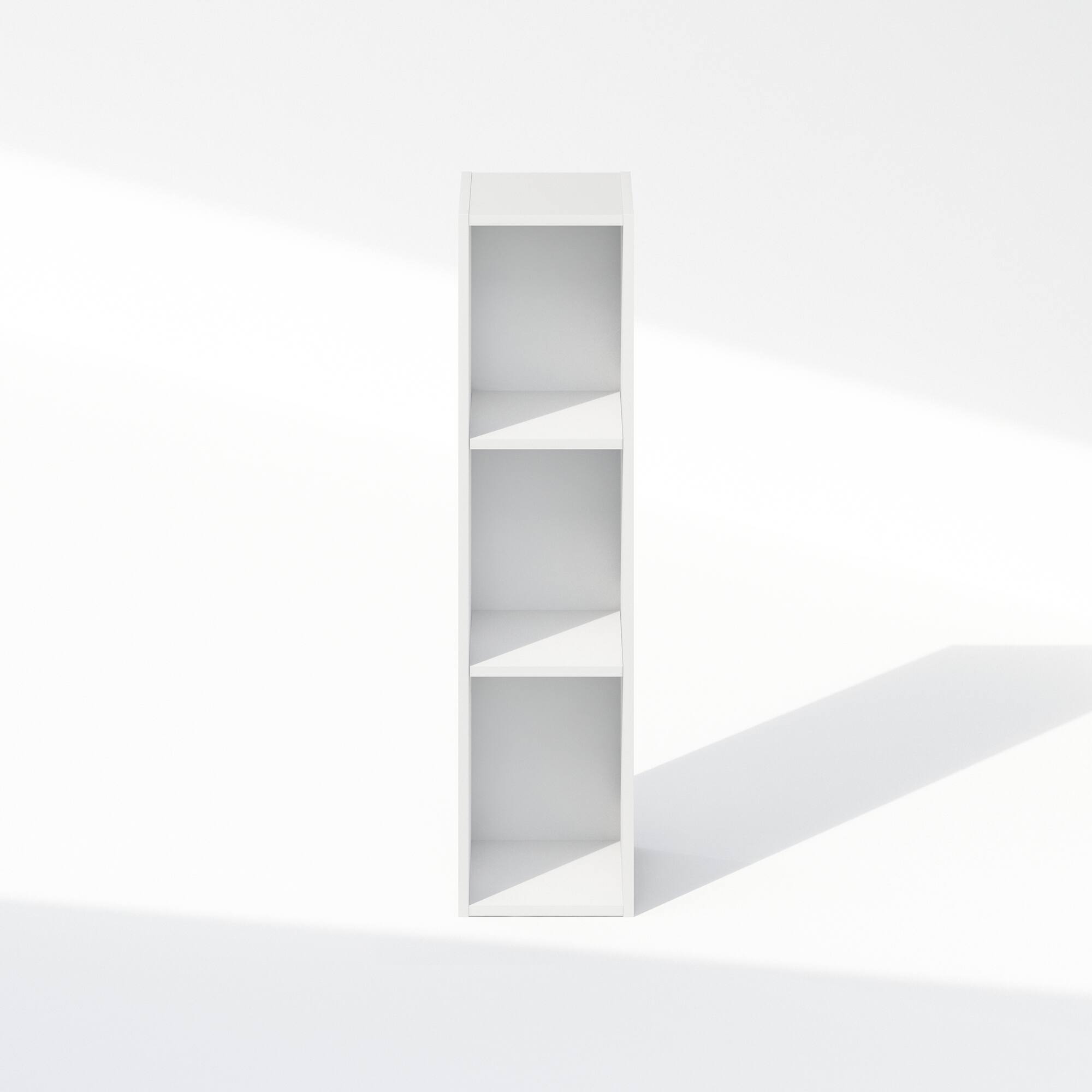 Alt View 2. Furinno - Reed 3-Tier Multipurpose Clothing & Closet Storage Organizer Shelf, 8-Inch Width - White.