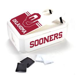 Indigo Falls - Oklahoma Sooners 40-Can Cornhole Cooler - White