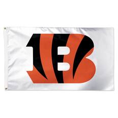 Front. WinCraft - Cincinnati Bengals 3' x 5' White 1-Sided Deluxe Flag - Multicolor.