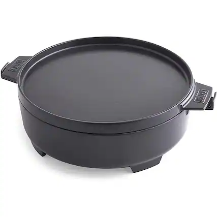 Front. Weber - 7.25 quarts Dutch Oven Duo 8859 - Black.