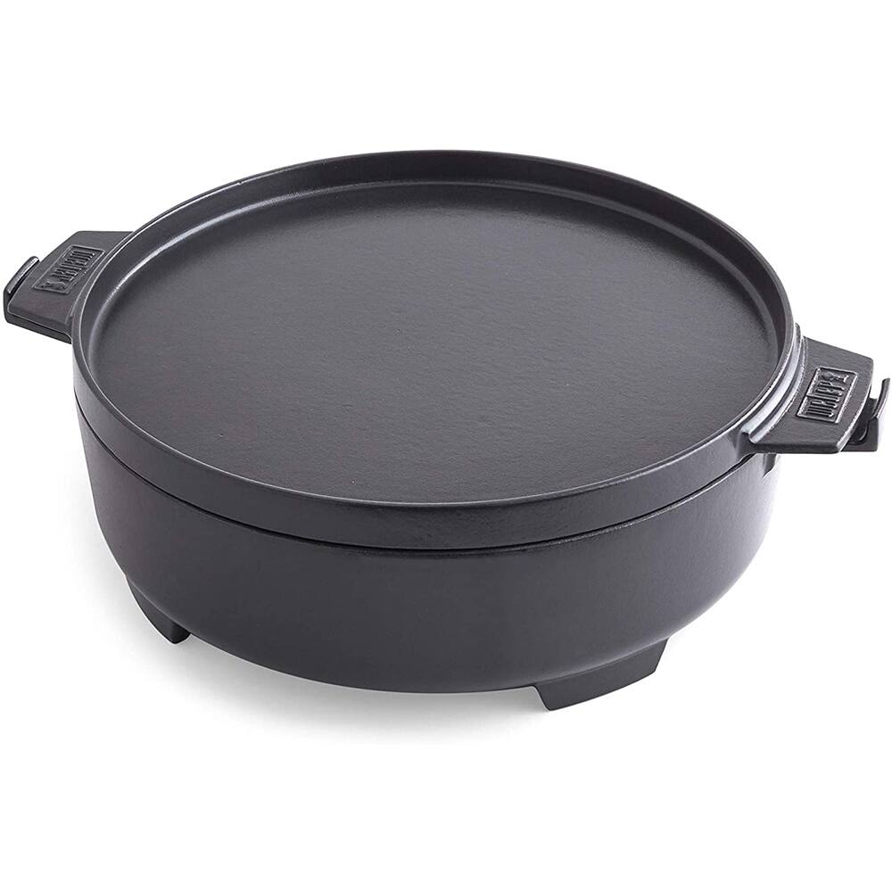 Front. Weber - 7.25 quarts Dutch Oven Duo 8859 - Black.