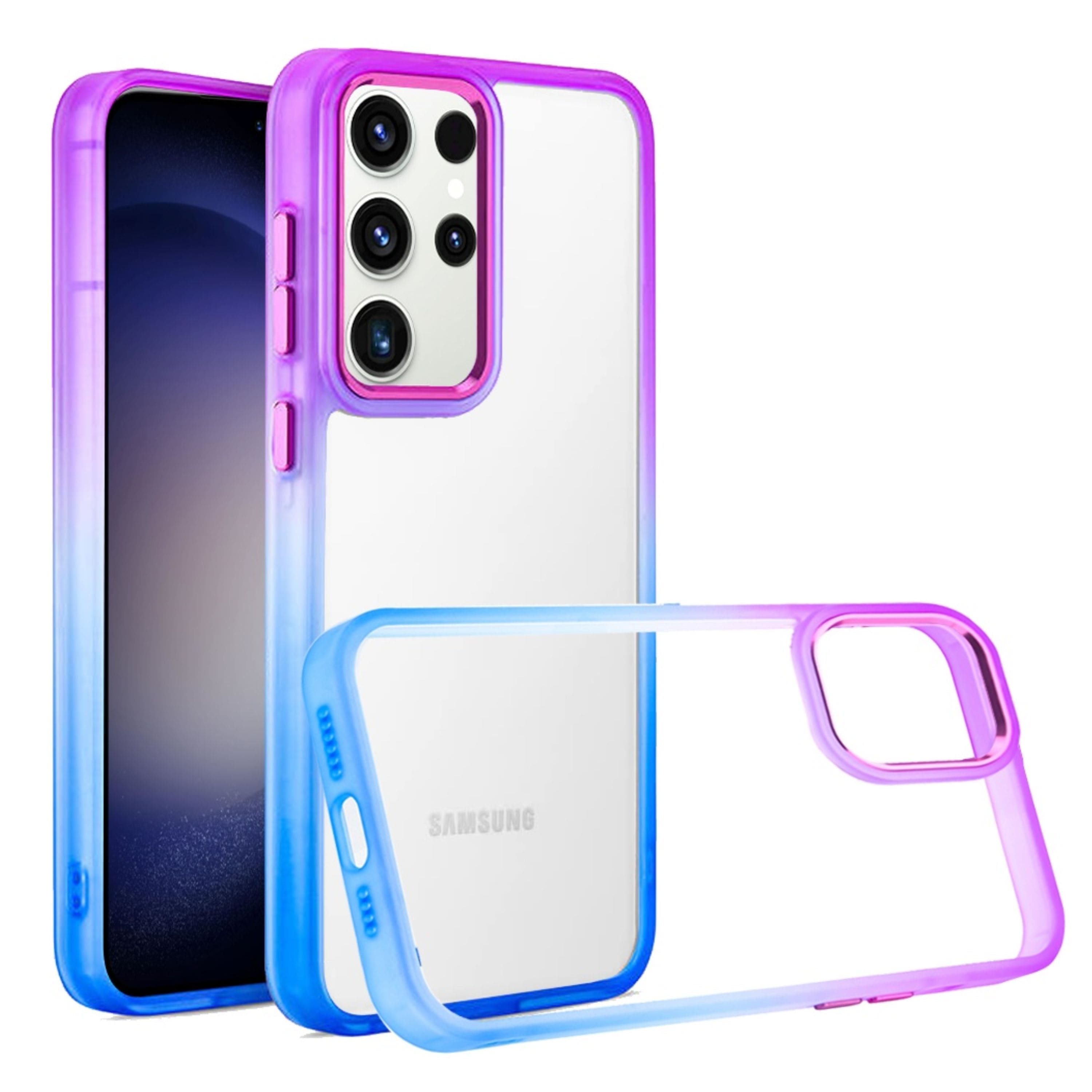 Kitcheniva - Color Fading Two Tone Frame Hybrid Phone Case For Samsung Galaxy S24+ - Purple/Blue price history on PriceWatchPro