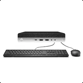 HP - Refurbished Excellent - Elitedesk 800 G3 Mini Destop PC, Intel Core i5-6500T 3.1GHz, 16GB DDR4 RAM, 512GB SSD, USB WiFi, WIN11PRO - Black