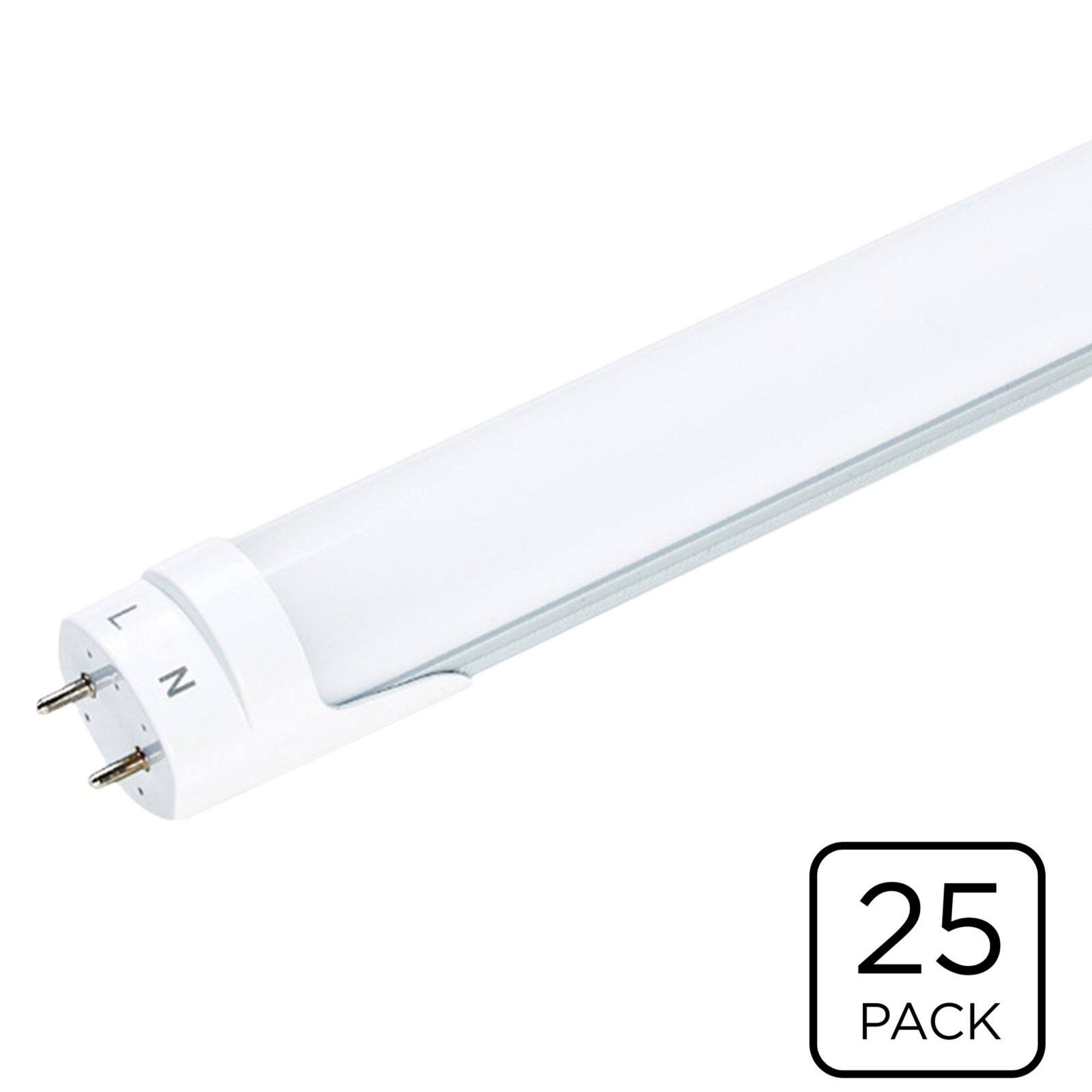 Front. VIRIBRIGHT - 24W T5 LED Tube 4 Ft. Type ( A+B) Hybrid, Daylight White (25 Pack) - 5000K.