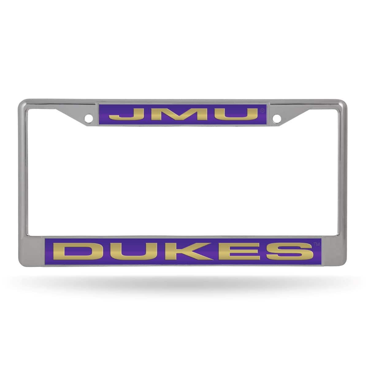 Rico Industries - James-Madison Duke's Chrome Metal License Plate Frame Holder - Multi