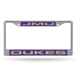 Rico Industries - (see D sku) James Madison Dukes Chrome Metal Laser Cut License Plate Frame - Multi