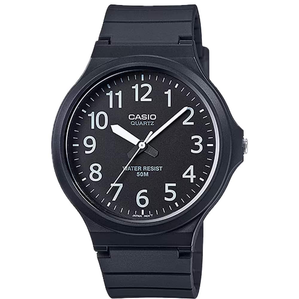 Casio - Men's Casual Analog Watch with Dial - MW-240-1BV - Black