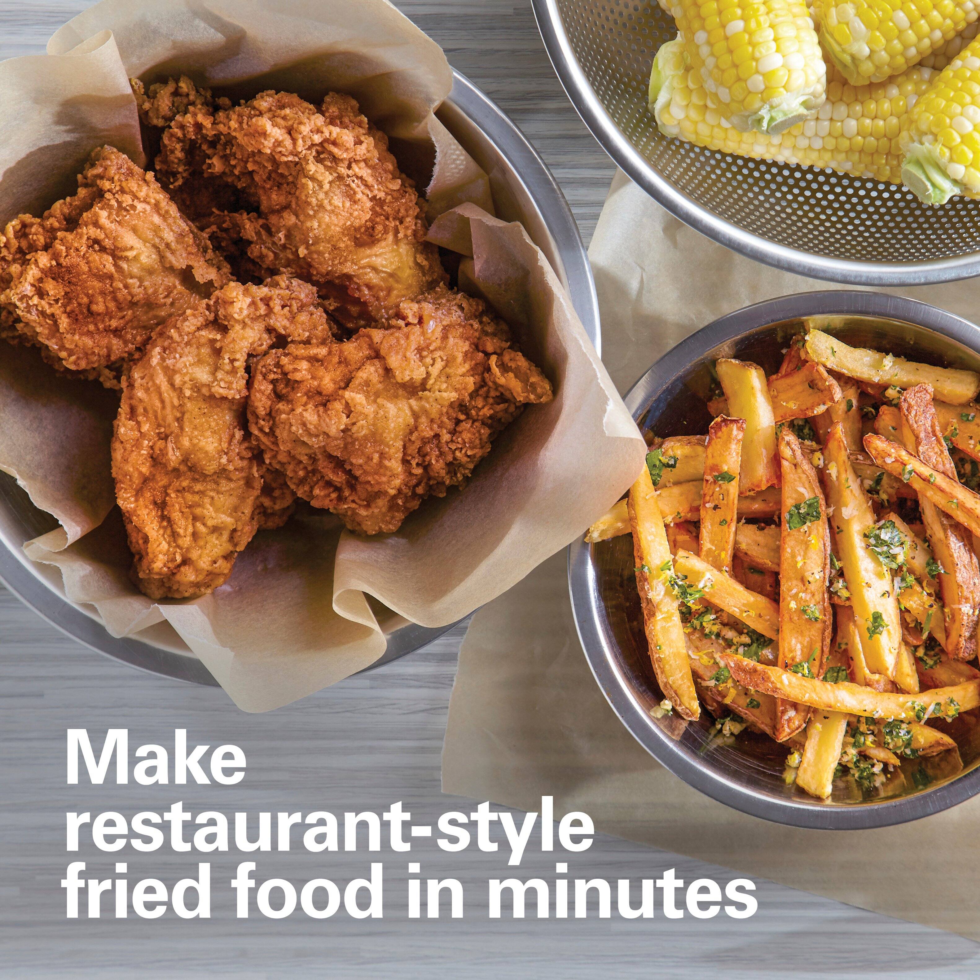 Make restaurant-style fried food in minutes
