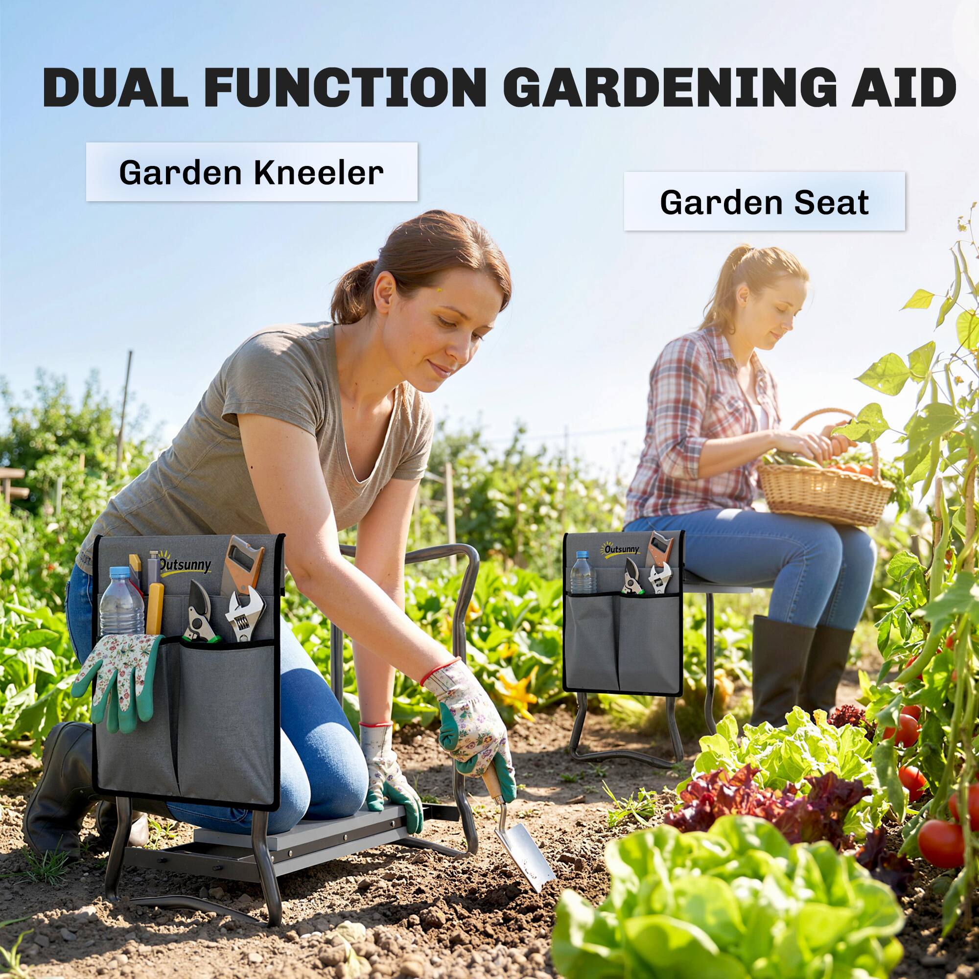 DUAL FUNCTION GARDENING AID  
Garden Kneeler  
Garden Seat  
Outsunny