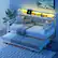 Front. Winado - Twin Daybed with Trundle Bed Sofa DayBed with LED Light & Charing Station Upholstered Bed Frame with Storage Headboard - White.