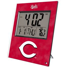 Keyscaper - Cincinnati Reds Digital Desk Clock - Multicolor