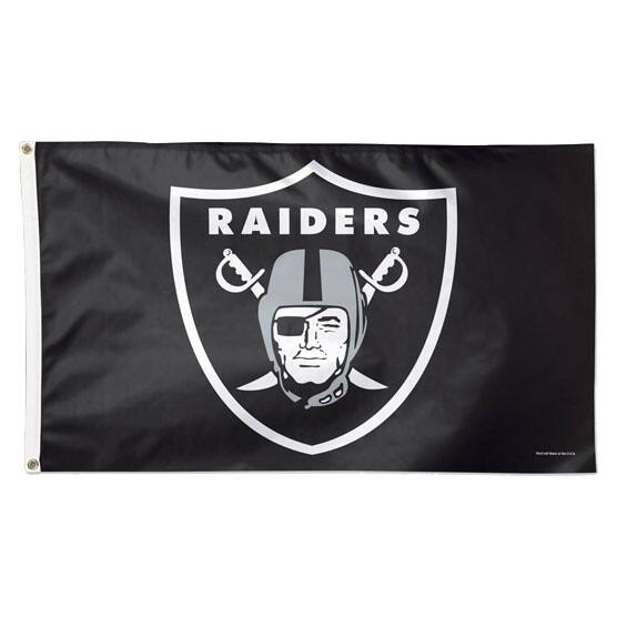 Front. WinCraft - Las Vegas Raiders Deluxe 3' x 5' Logo Flag - Multicolor.