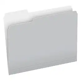 Pendaflex - Two-Tone Recycled File Folder 100 File Folders, 1/3-Cut Tab, Assorted, Letter Size, 100/Box - Gray