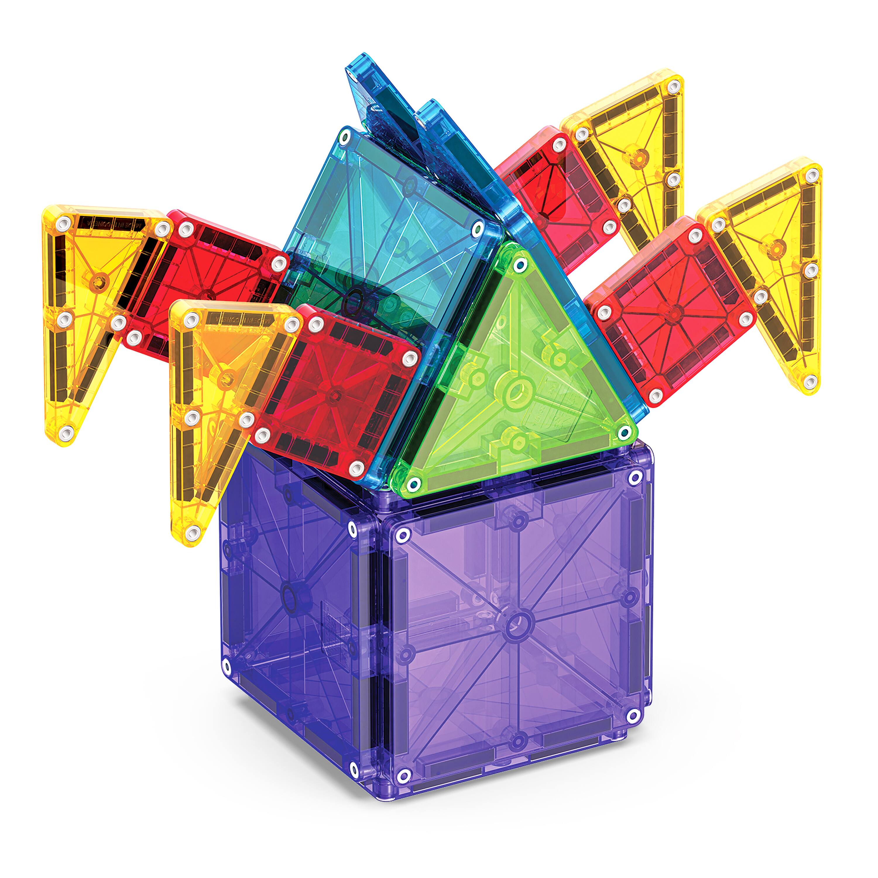 Alt View 2. Magna-Tiles - Combo 46-Piece Magnetic Construction Set, THE ORIGINAL MAGNA-TILES.